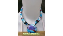 Chockers Necklace Wooden Hand Painted Fashion